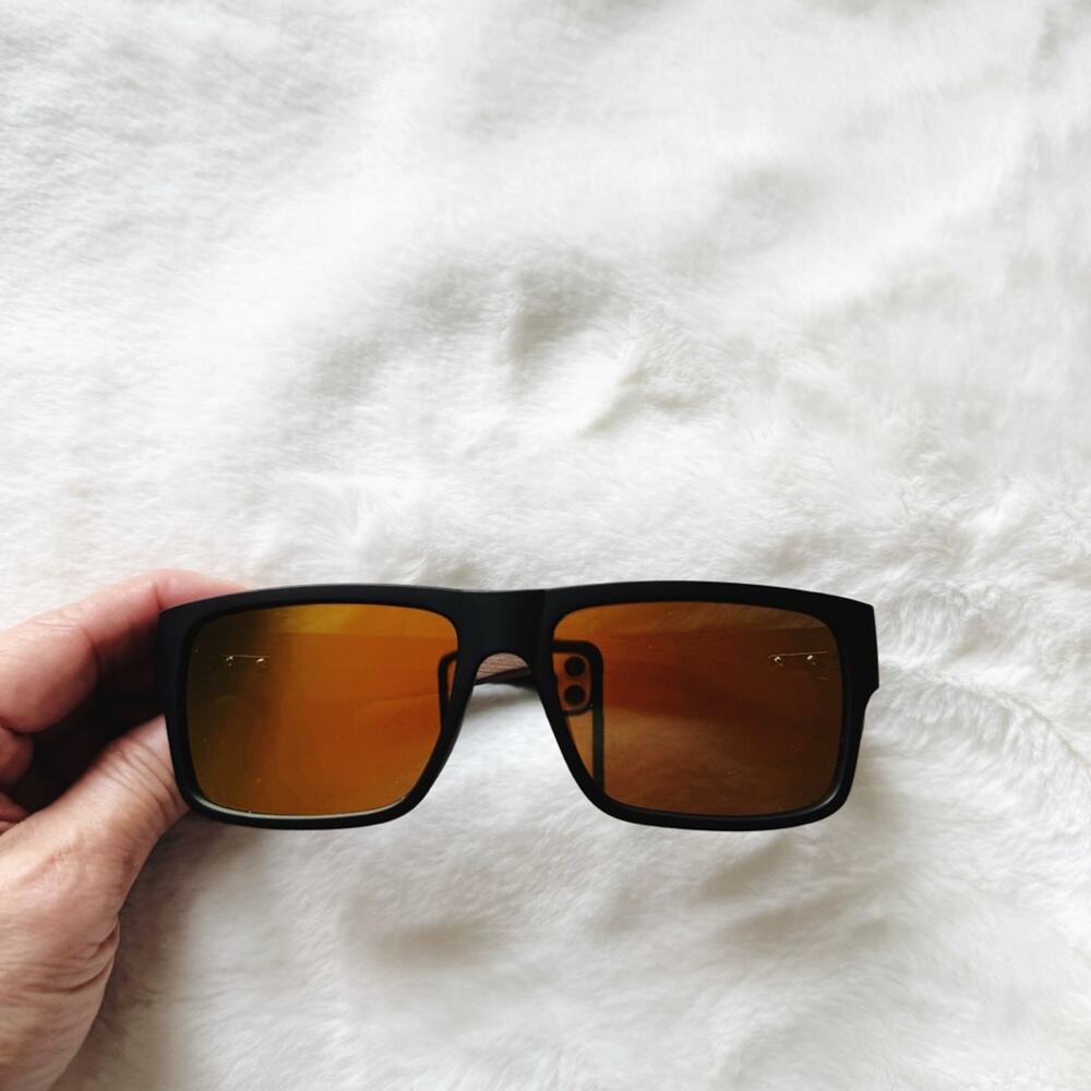 Juna Orange & Dark Wood Sunglasses - Picture 2 of 11
